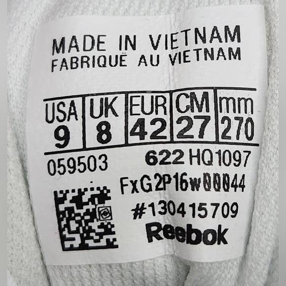 Reebok Panini Question Mid Prizm White Blue Basketball HQ1097 Men’s Size 9 - Picture 9 of 9